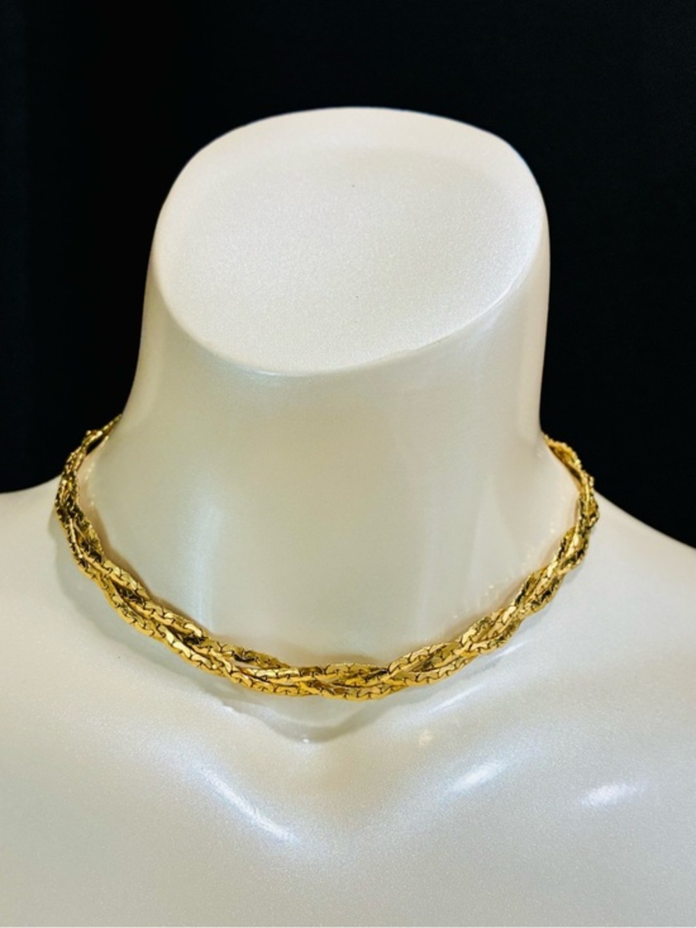 Napier Gold Braided Textured Choker Necklace